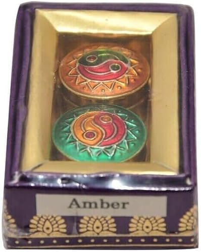 RSGM Chakra Natural Amber Solid Perfume for Unisex With Blend of Herbal Extracts & Natural Essential Oil - 4gm (Amber)