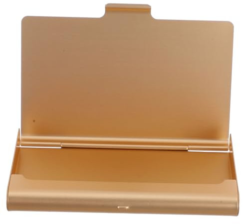 jojofuny Visitenkartenbox aus Aluminiumlegierung visitenkartenhalter metall Visitenkartenetuis Kartenhalter aus Metall visitenkartenhalter für damen Golden