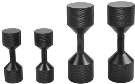 Agmoctz 4 Pcs Aluminium Flange Two Hole Pins 1-1/8 Inch Two Hole Alignment Pins & 1-5/8 Inch Detachable Flange Black