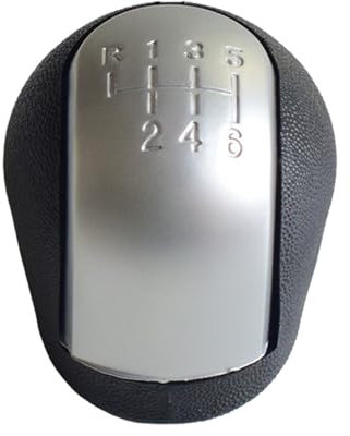 Schaltknauf Für Opel Für Corsa Für Astra Für Vectra B Autohandbuch 5 6-Gang-Schaltknauf Handball Chrom Matt Silber Schaltsack(R 6-Matt Silver)