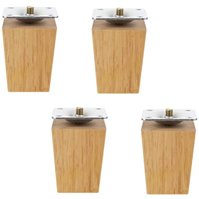 HOMSFOU 4 gambe da tavolo in legno massiccio resistenti, piedini per mobili per divano, armadio e tavolo, design elegante per la decorazione della casa, adatti a vari tipi di mobili