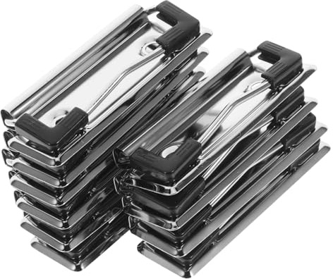 Klemmbrettklammern aus Metall, Montierbar, Silber