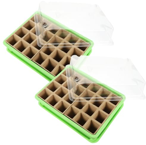 DIYEAH 2sets Vassoio di Germinazione per Piante Vassoio per Vivaio e Avviamento per Semina Interna ed Esterna Coltivazione di Fiori Frutta Verdura e Piante Grasse
