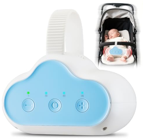 Baby Rocker, Dondola Passeggino Ricaricabile con 3 Intensità di Dondolo Regolabili e Timer da 30, 60 e 90 Minuti, Dondola Delicatamente Passeggino (blu)