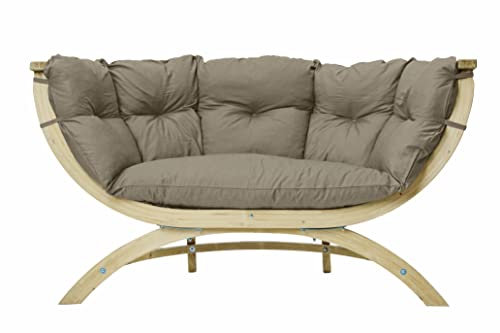 AMAZONAS Lounge Sofa Siena Due Taupe aus FSC Fichtenholz ca. 170 x 95 x 65 cm bis 250 kg in Hellgrün