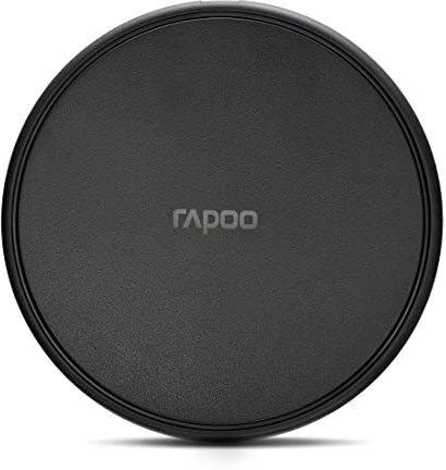 Rapoo XC100 caricabatterie a induzione wireless per smartphone, caricabatterie per iOS (Iphone) e Android, piatto, ricarica Qi, ricarica rapida, nero