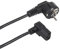 Able de alimentación Cable de protección de 3 Clavijas al Enchufe de la Red eléctrica Cable de alimentación acodado a 90 Grados Cable acodado Inferior Negro (3 Metros)
