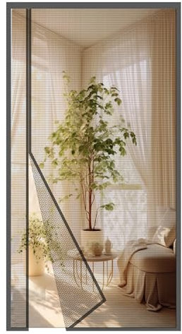 MAGICDOOR Magnet Fliegengitter Tür Glasfaser 130x205cm, Seite Öffnung Magnetvorhang Insektenschutz Balkontür Feinmaschig Ohne Bohren Fliegenvorhang Terrassentür für Schlafzimmer Wohnzimmer Küche