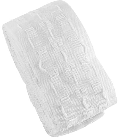 Laroal Fascia per tenda bianca 80mm Nastro per intestazione 10 metri Nastro per intestazione per tende a pieghe a matita Tende a onda