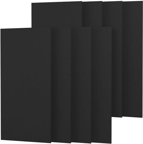 TONOR 8 Stück Akustikpaneele selbstklebend, 120x60x0.9 cm Wandpaneele selbstklebend für Schalldämmung Schallschutz, Paneele Wand für Schalldämmung und Wanddekoration, Studio, Haus, Büro, Schwarz