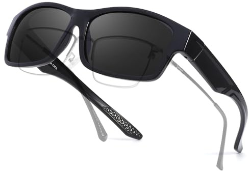 Myiaur Überzieh Sonnenbrille Herren Polarisierte UV400 Überbrillen Sonnenbrillen für Brillenträger, Leichte für Autofahren & Outdoor