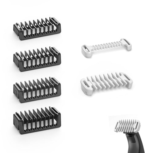 Combs Set Intimate Skin Protector 3mm Body Comb with 1/2/3/5mm Guide Guard for O Blade QP2727 QP2834 QP2520 QP2530 Pro 360, Oblade Accessories Electric Shaver Attachments 6 pcs