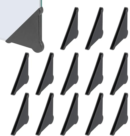 PATIKIL 60 Pcs 50x3 Mm Protège-Coins En Plastique Triangle Noir | Pour Verre Couvre-Bords De Table Meubles Verre Bois Acier Miroir Carrelage