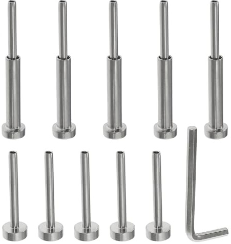 HEATSHAKING Kit de Système de Garde-corps à Câbles Fil Inoxydable T316 1/8 Tendeur de Câble Serti pour Rampe D'escalier et Terrasse Extérieur Intérieur 5 Paires pour Poteaux 2 X2 et 4 X4