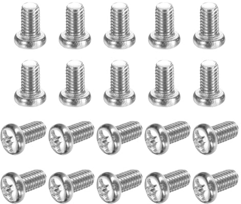 QUARKZMAN 100 Pcs Viti A Testa Piatta Phillips M3x5-0.5mm, Acciaio Al Carbonio Filettatura Completa