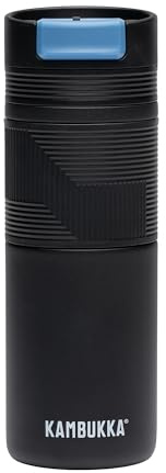 Kambukka Cabo Grip 500 ml Thermobecher – 2-in-1 Push-to-Drink Deckel, Edelstahl Isoliert, Hält Getränke bis zu 9 Stunden Warm, Ergonomischer Griff & Rutschfeste Basis – Mondlicht Nebel