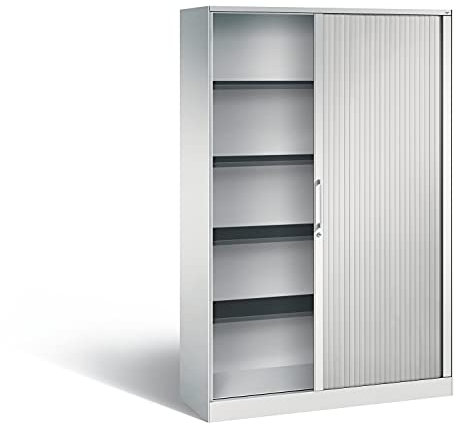 Aktenschrank Asisto mit Rollladen, 5 Ordnerhöhen, H1980xB1200xT435mm