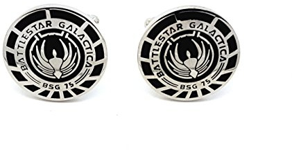 Battlestar Galactica BSG 75 Officer Cosplay Cufflinks Boutons de Manchette Dans la Boîte de Présentation