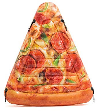 Intex 58752EU - Materassino Gonfiabile Mare Pizza, Vinile, Multicolore, 175x145 cm