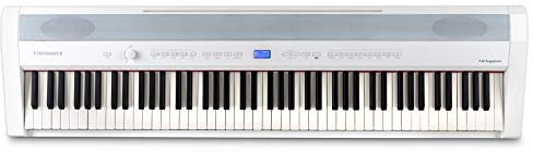 Steinmayer P-60 WM Stagepiano (88 Tasten, Hammermechanik, Anschlagdynamik, 128-fach polyphon, 14 Sounds, Aufnahme- & Begleitfunktion, inkl. Notenhalter und Netzteil) weiß