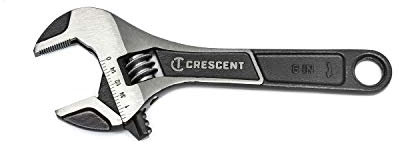 Crescent ATWJ26VS Rollgabelschlüssel mit Breitem Kiefer, Schwarzes Phosphat-Finish (152 mm/6 zoll)