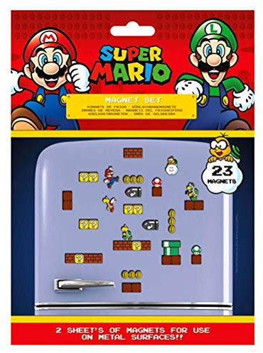 Super Mario MS65081 - Juego de 23 imanes (18 x 24 x 0, 3 cm), Multicolor