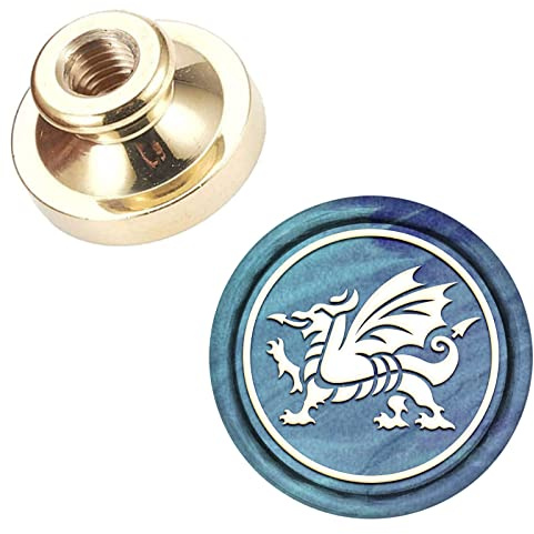 craspire Wax Seal Stempelkopf Dragon Abnehmbare Versiegelung Messing Stempelkopf Für Kreative Geschenkumschläge Einladungskarten Dekoration