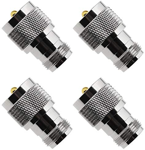OTOTEC 4 x N-Typ-Buchse auf UHF-Stecker, PL259 RF-Koaxialadapter für drahtlose LAN-Geräte, Antennen, WLAN-Radios, vergoldete Kontakte