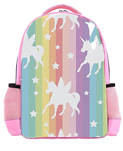 Magische Einhorn Liebe Süßigkeiten Kinder Rucksack, Kinder Grundschultaschen Buch Tasche Multilayer Rucksack Schüler Satchel 1-6 Grad, multi