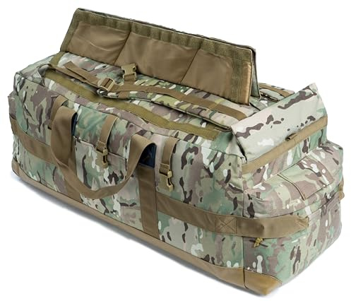Backferry Große Militärtasche Taktische Ausrüstung Tasche Armee Reisetasche mit verdeckten Rucksack Stil Schultergurte 85L