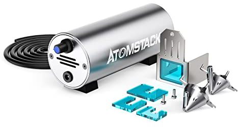ATOMSTACK F30 Air Assist, Corded Electric Laser Engraver Laser Pump with 2M Tube for ATOMSTACK X7 PRO/S10 PRO/A10 PRO/A5 PRO, Remove Smoke Dust, Cleaner Cutting Object Edges with Airflow 10-30L /Min