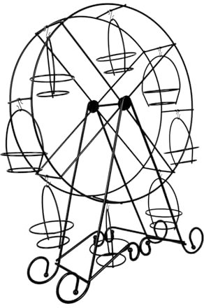 Cabilock 1stk Riesenrad Tortenständer Schwarzer Tortenständer Drehbarer Präsentationsständer Drehbarer Tortenständer Metall Tablett Halter Kuchen Rostfreier Stahl Rotieren Weihnachten