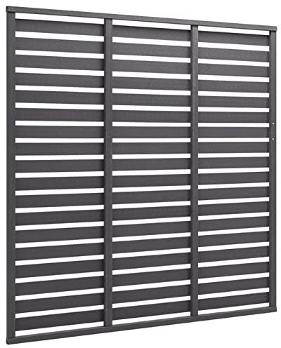 Tidyard Zaunelement Zaunpaneel Gartenzaun WPC 180 x 180 cm Grau