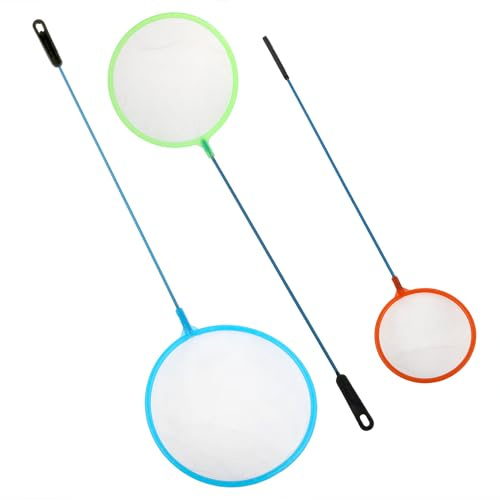 Yocimango 3-piece Sets Aquarium Fish Net Mini Baby Bumper Shrimp Net Small Fish Fine Net Suitable for All Fish (Random Color)
