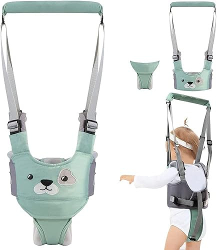 KLERICER Aiuto per camminare il bambino, assistente regolabile per camminare e imparare a camminare, cintura da passeggio rimovibile, per bambini da 6 a 36 mesi (A)