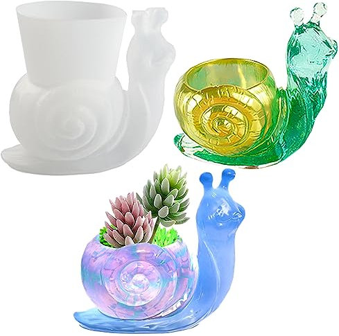 Silikongießform für Blumentopf und Tiere - 3D Epoxidharz Form für DIY Handwerk - Beton, Gips, Sukkulenten