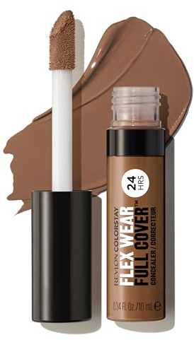Revlon ColorStay Flex Wear Full Cover, Concealer mit Hyaluronsäure und Vitamin E, flexible und langanhaltende Textur, 075 Hazelnut, 10 ml