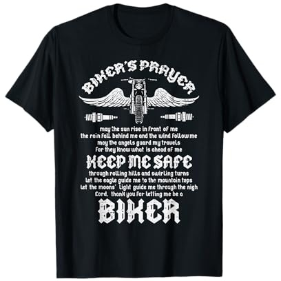 Bikers Prayer Vintage Motorcycle Motorbike Men Women Kids T-Shirt