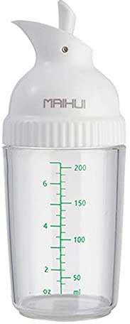 Botella de aceite de vidrio, agitador de aderezo de ensalada de , botellas dispensadoras de aderezo de ensalada de medición precisa de aceite, práctica botella de aderezo de ensalada para