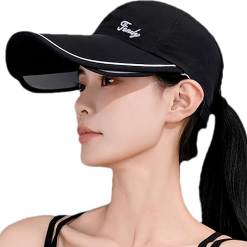 Hailerio Sombreros de protección Solar para Mujer, Gorras de béisbol retráctiles Sombreros con Visera - Sombrero de Sol Ajustable UPF50+