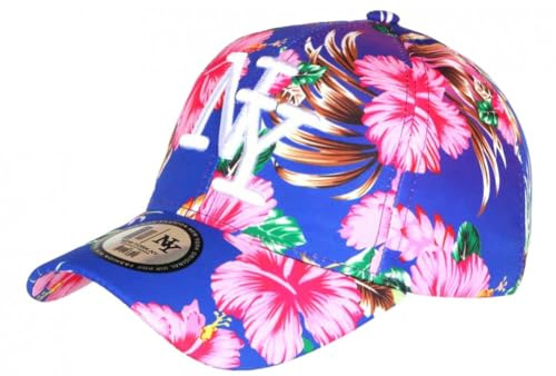 Hip Hop Honour Blå barnkeps tropiska rosor exotiska NY Hawaii 7 till 12 år - storlek: En storlek - färg: Blå - Pojke, Färg: blå, One Size