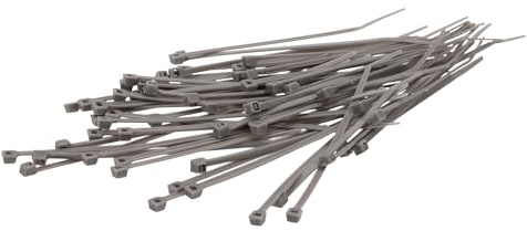 100 Stück Kalitec Kabelbinder Grau 100mm x 2,5mm I Kabelbinder uv-beständig I graue Kabelbinder I Kabelbinder Set grau I 100 mm lange Kabelbinder I 9 kg Zugfestigkeit