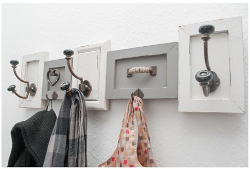 HTI living Kleiderhaken Garderobe Vintage Wandhaken Hakenleiste