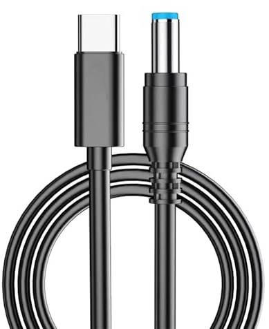 Witrn USB C to DC PD Trigger Power Charge Cable,[PD Fast Charging, Durable PVC, Tangle-Free, Anti-Breakage] Compatible with Router, laptop etc DC Power Device (5.5mm/2.5mm, 2.1mm) 9V, 12V, 15V, 20V