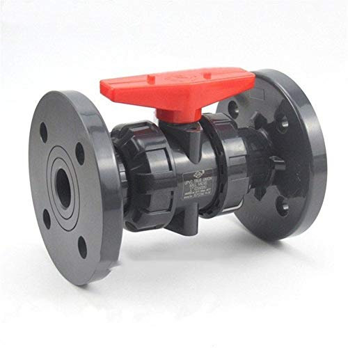 KWMAEEUID 1 Stück 1/2~4 UPVC Flansch Kugelhahn Industrielle Wasseraufbereitung PVC-Rohrventil Gartenwasserrohrverbinder Union Joint Rohrreparaturwerkzeuge