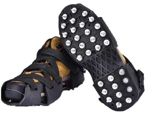 für Traktionsstiefel, für Wanderschuhe, 32-Spikes rutschfeste Traktionsschuhe - Schuhe Traktions- zum Klettern, Angeln, Bergsteigen im Winter