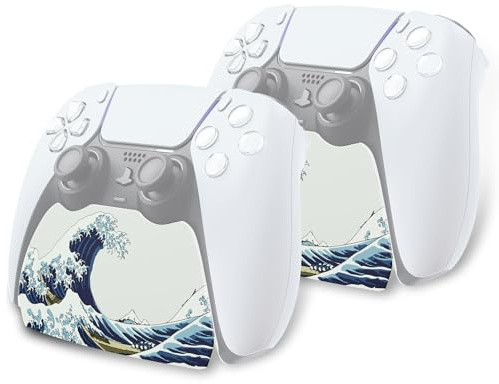 playvital Support pour ps5 Porte Manette Accessoire Socle | Stand Holder avec Coussinet Antidérapant,2PCS-Grande Vague