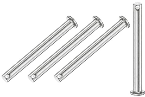 M METERXITY 4 Stück Einloch Klauenstifte M8 x 90mm 304 Edelstahl Flachkopf | Für mechanische Verbindungen/Lkw/Rasenmäher, Wiederverwendbar, Klauenstifte
