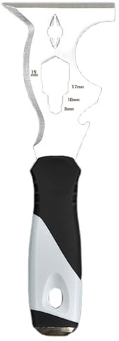 Farbschaber - Malerschaber aus Edelstahl zum Lackieren von Spachtelmasse | Ergonomischer Schaber mit Hammer-Klarheitsschlüssel und Nagelschieber für Maler