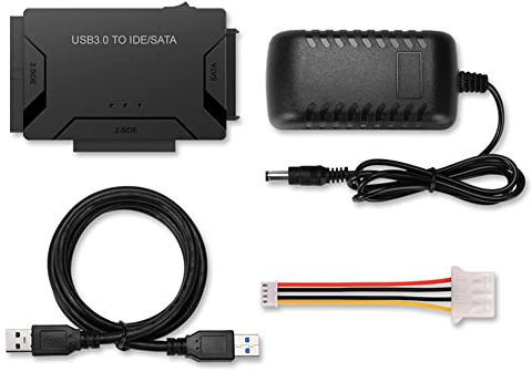 Mcclellanty Adattatore Universale per Disco Rigido da 1 Pezzo 2.5 3.5 USB 3.0 Trasferimento Dati USB 3.0 A Convertitore Esterno Combo IDE SATA (Spina Europea)